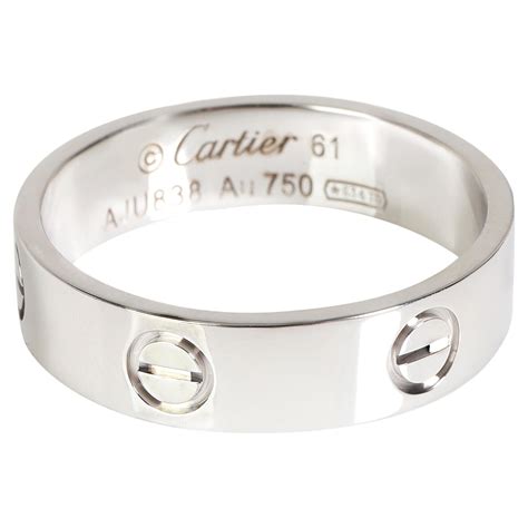 cartier 18k gold ring|cartier love ring white gold.